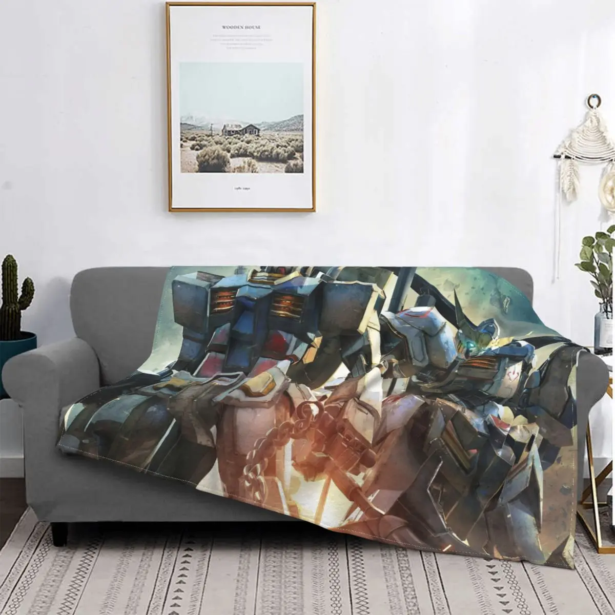 

Gundam Yoshiyuki Tomino Aircraft Warfare Anime, mantas cálidas portátiles potentes para ropa de cama de viaje