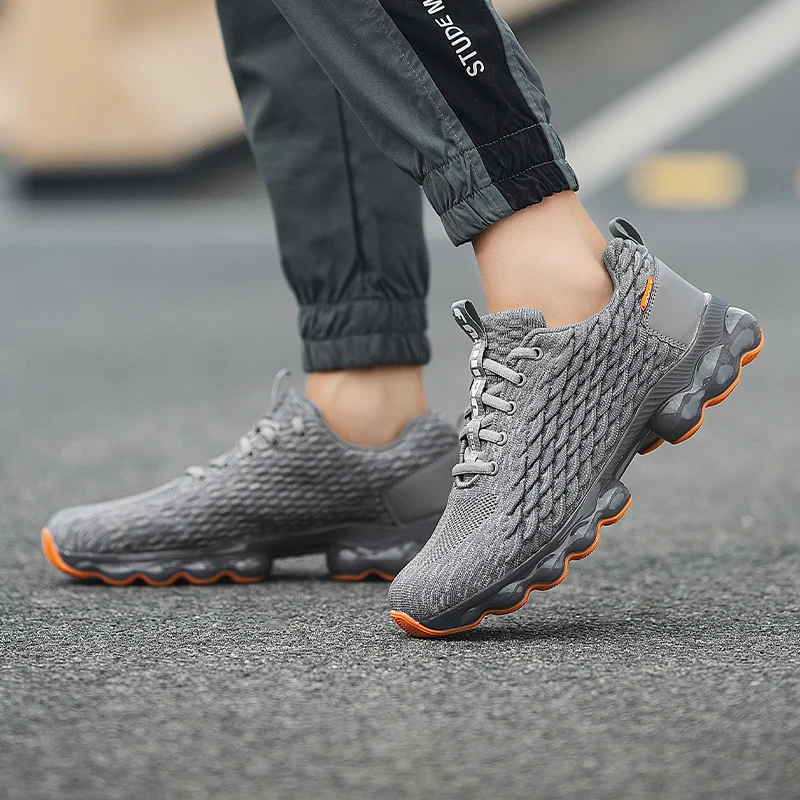 Plus Size EU38-46 Mens Wearable Breathable Sneaker Shoes Damping Lightweight Outdoor Casual Rubber Mixed Colors | Обувь