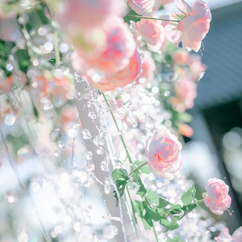 Прозрачные хрустальные бусины гирлянда из акриловых пластиковых бусин льда