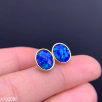 kjjeaxcmy fine jewelry 925 sterling silver inlaid natural opal female earrings ear studs noble support detection