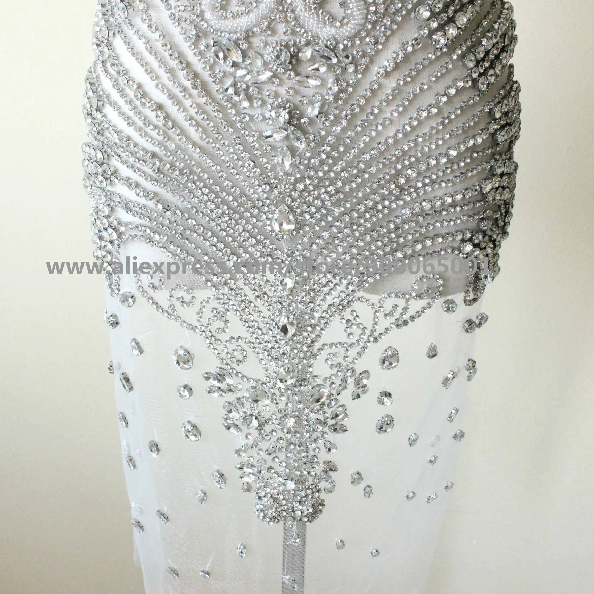 Длинный лиф аппликация для стразы ручная работа свадебного платья | Дом и сад