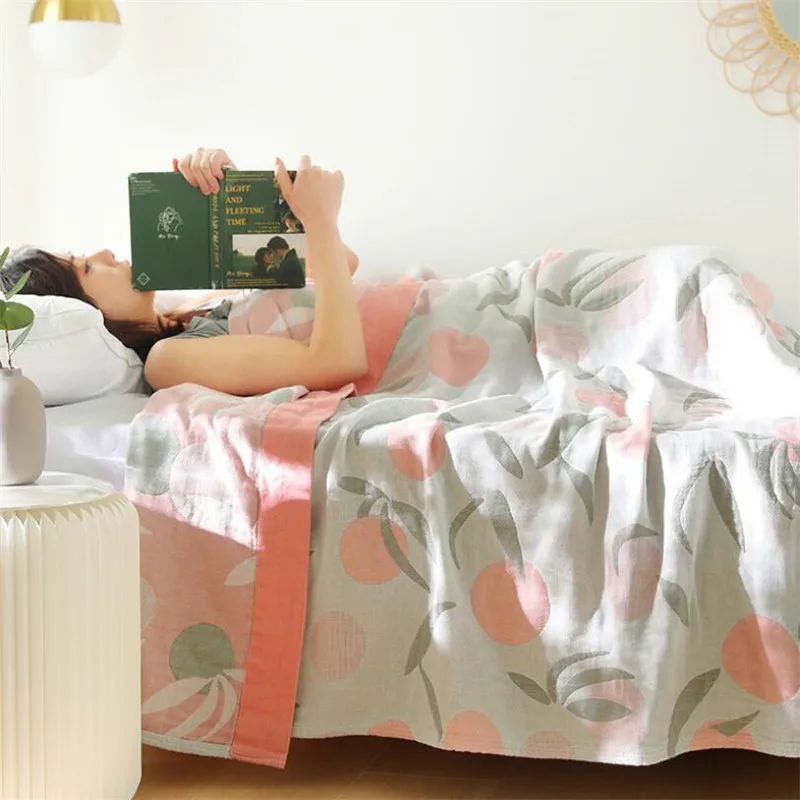 للبيع الشاش بطانية قطن أريكة تتحول لسرير السفر تنفس كبير لينة رمي بطانية الصيف بطانية للسرير 150 سنتيمتر X 200 سنتيمتر 200 سنتيمتر X 230 سنتيمتر