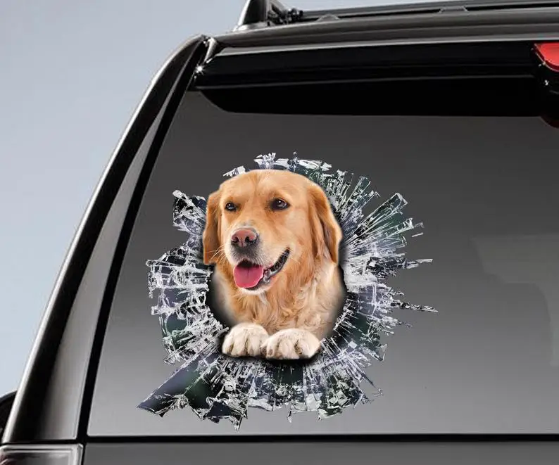

2021 Golden Retriever window sticker, car sticker, Golden Retriever car decal