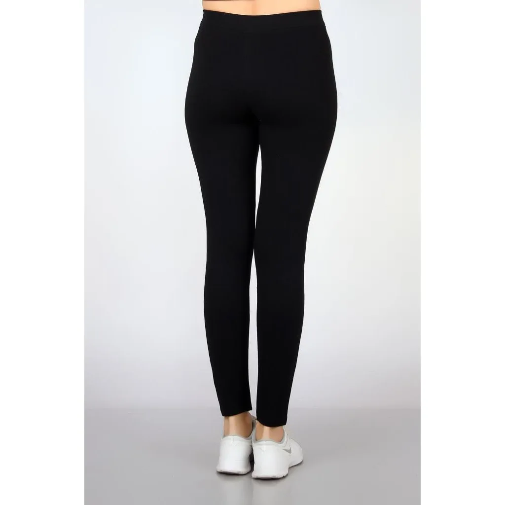 Almila Classic Solid Black Women Leggings 4001