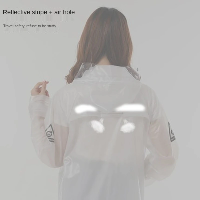 Модный велосипедный дождевик из ПВХ с капюшоном водонепроницаемый многоразовый