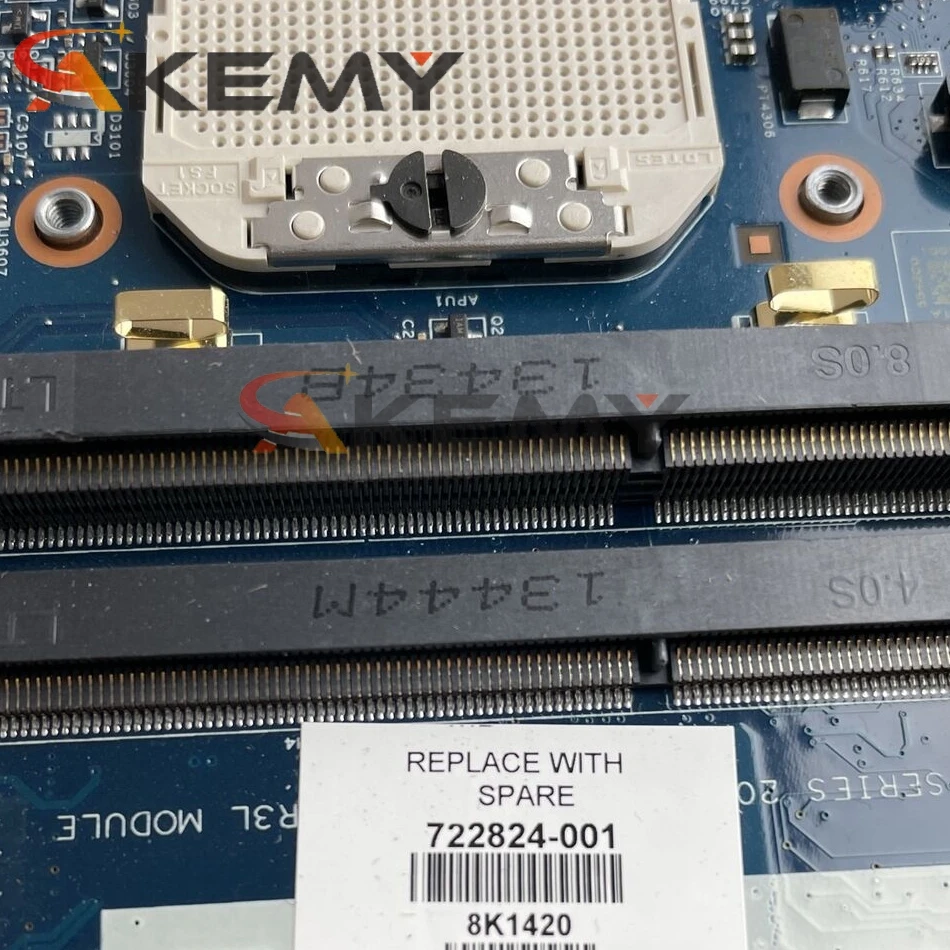 

AKemy Laptop motherboard For HP Probook 445 G1 455 G1 Mainboard 722824-001 722824-601 12240-1 48.4ZC04.011 AMD