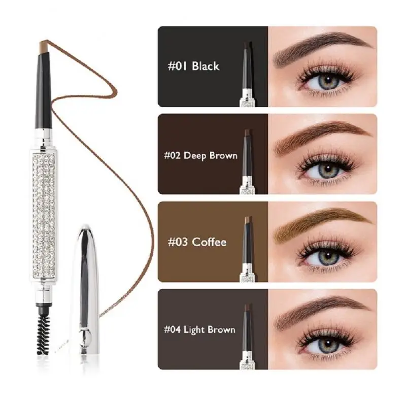 

NEW Ultra Fine Triangle Eyebrow Diamond Pencil Precise Brow Definer Waterproof Long Lasting Dark Brown Eye Brow Makeup TSLM1