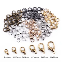 50pcslot lobster clasp hook open circle jump rings jewelry findings diy making necklace bracelet buckle jewelry accessories