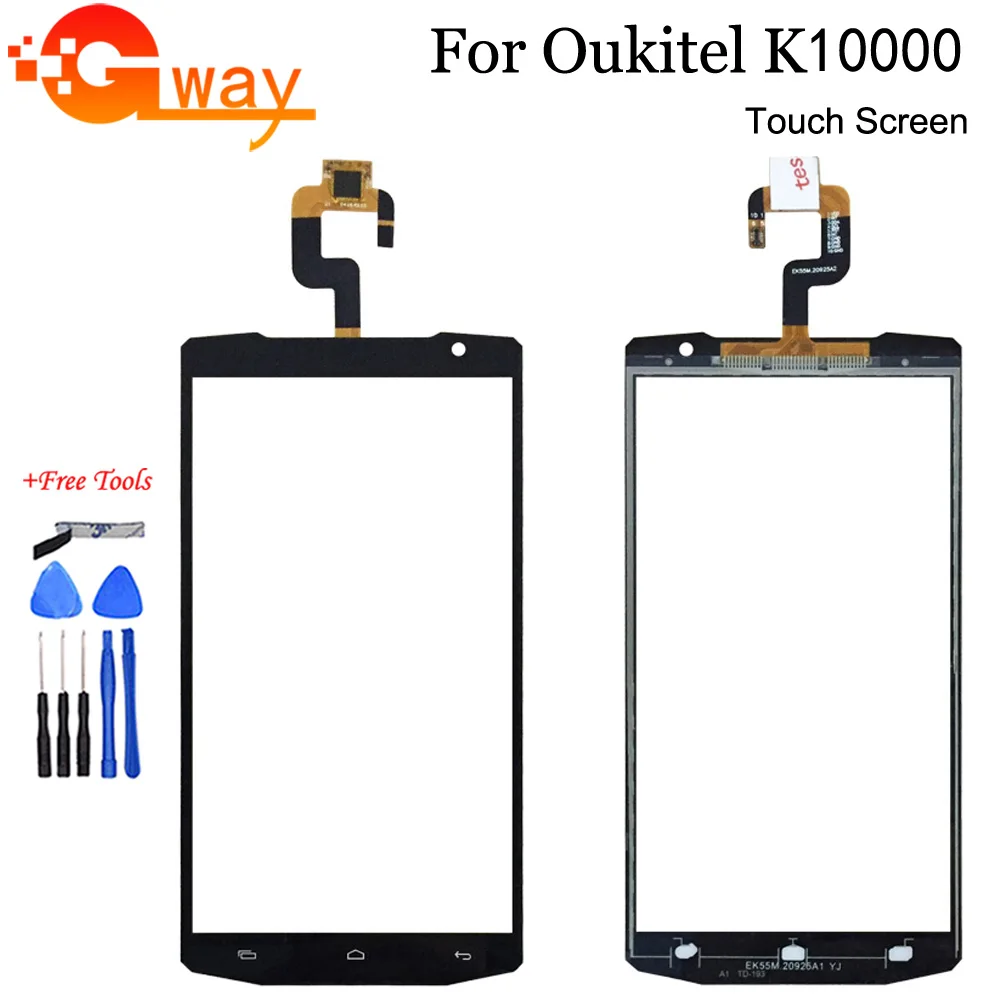 Для Oukitel K10000 сенсорный экран дигитайзер панель сенсор Переднее стекло с
