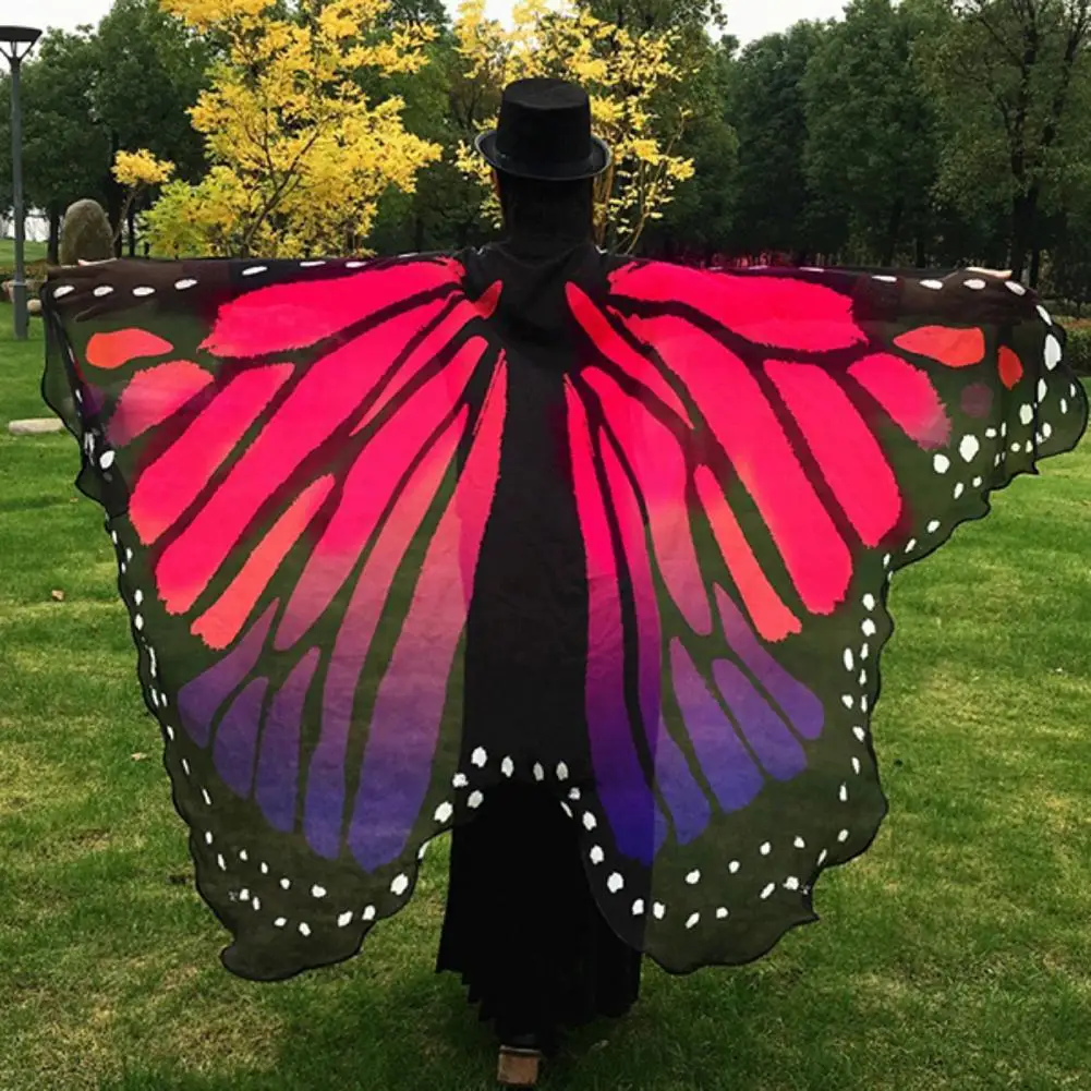 Shawl Wrap Poncho Scarf Smooth Ultra-soft Polyester Wide Spread Butterfly Pattern Fashion Accessories for Beach |