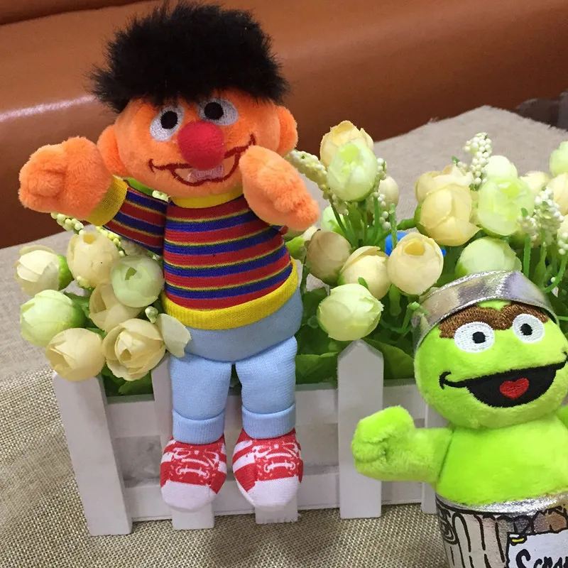 6 шт./компл. elmo Мягкие плюшевые куклы с печеньем игрушки подвеской брелок сумка