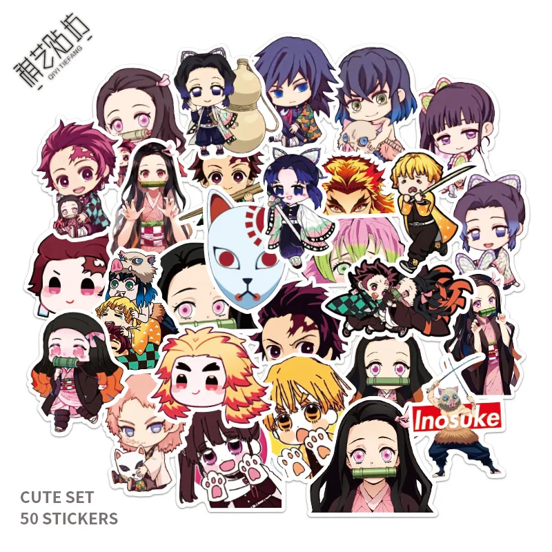 Наклейка с демоном-истребителем Kimetsu No Yaiba стикер s аниме граффити
