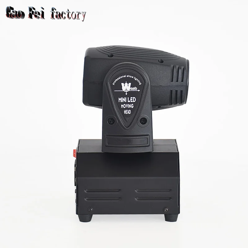 Светодиодный сценический мини светильник с вращающейся головкой 10 Вт DMX512 11 и 13