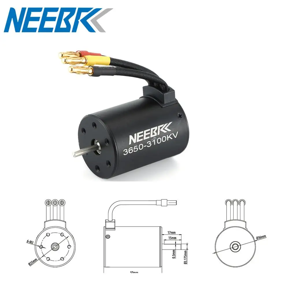3650 3660 3670 Brushless Motor Waterproof 2150KV 2650KV 3100kv 3300KV 3800KV 3900kv 4300kv 5200KV For 1/8 1/10 RC car parts | Игрушки и