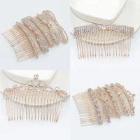 silver color crystal wedding hair combs hair accessories for bridal flower headpiece women bride hair ornaments jewelry