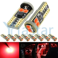 300pcs t10 w5w 196 168 car led interior instrument light socket 3030 6smd diode auto parking width lamps license plate light