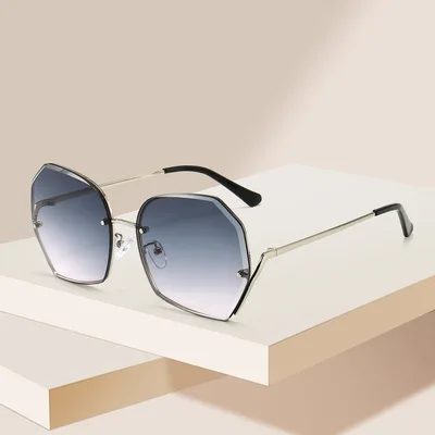 

Rimless Sunglasses For Men And Women Metal Irregular Sunglasses Personality Exquisite Korean Style 2021 Multicolor Glasses