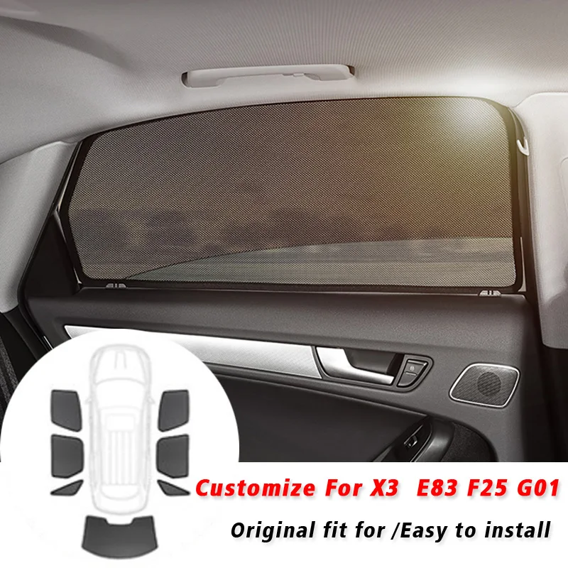 

Custom fit Car Sun Shade Car Curtain Car Side Windows Sun Visor Shield Sunshade For Customize For X3 E83 F25 G01