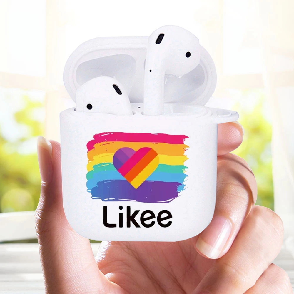 

cute Likee cat bear love heart cartoon Cover for apple Aipods 1 2 White Soft silicone Cover Blutooth Earphone case box coque