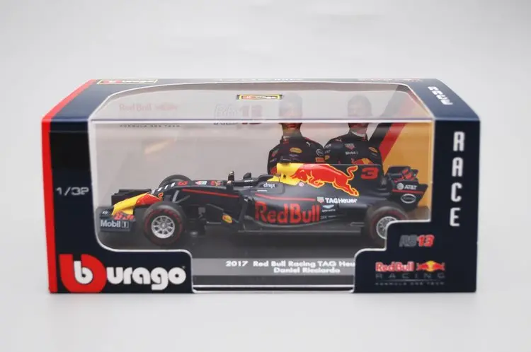 Bburago 1/32 1:32 Red Bull TAG Heuer RB13 No3 Daniel Ricciardo F1 formal 1 автомобиль литой дисплей модель игрушка