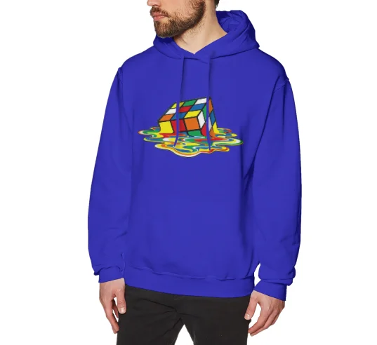 

Осенняя мужская Толстовка без карманов, Креативная печать кубика Рубика, повседневный модный тренд, универсальный материал из чистого хлоп...