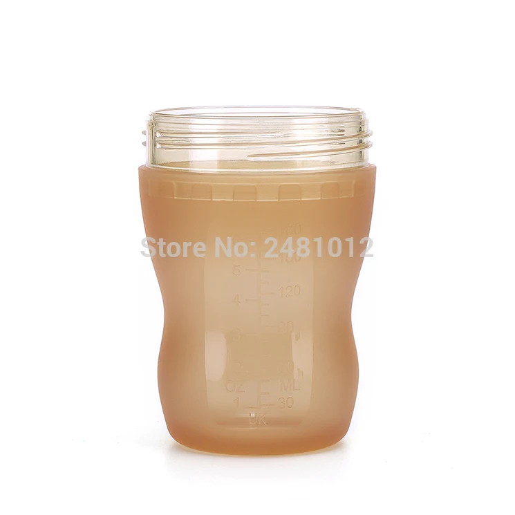 Navo Серебряная силиконовая бутылочка зеленого цвета 180 мл для кормления грудным