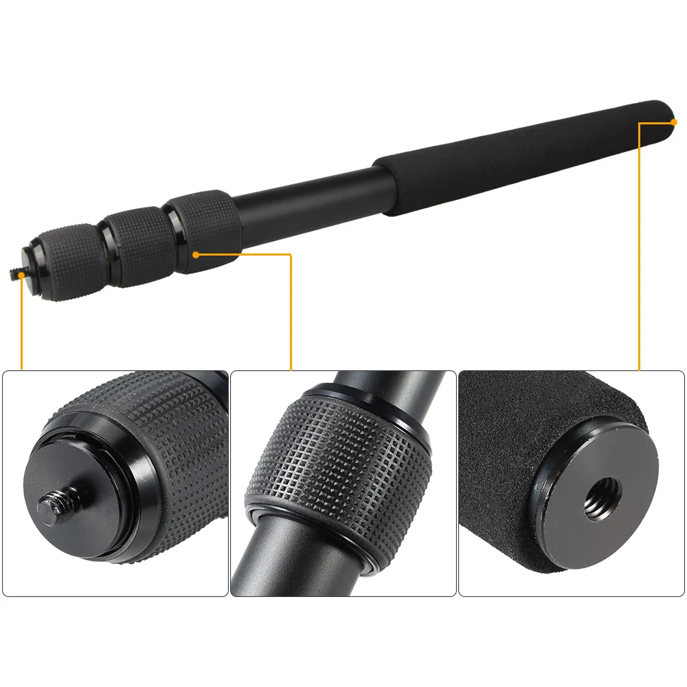 Портативный Компактный Легкий раздвижной мини монопод 2 в 1 с микрофоном и