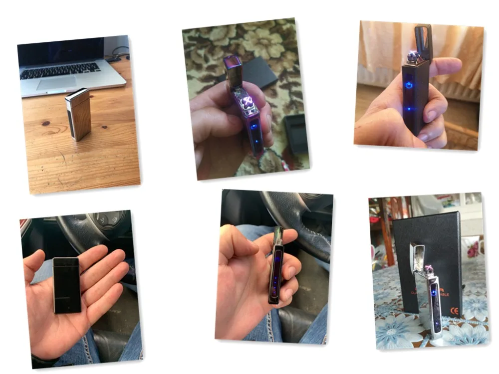 Двухдуговые Плазменные USB ветрозащитные, импульсные металлические зажигалки с функцией отпечатков пальцев, электронный смарт-дисплей, мощные зажигалки, подарки для друзей