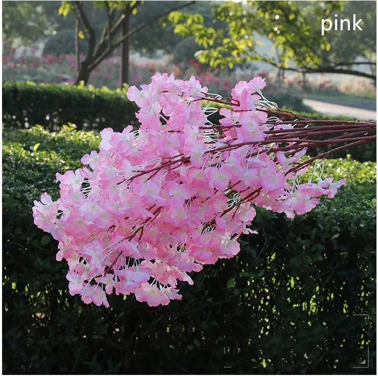 Искусственные цветы вишни гирлянда белый розовый красный фиолетовый доступны 1