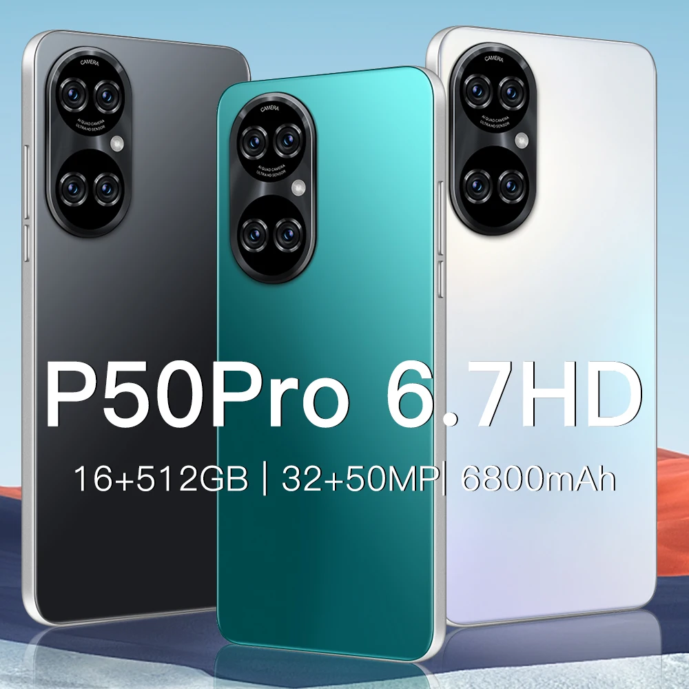 Новый хит продаж смартфонов Galxy P50pro 6 7 дюймов 6800 мАч Android 16 Гб 512GB10 Qualcomm888