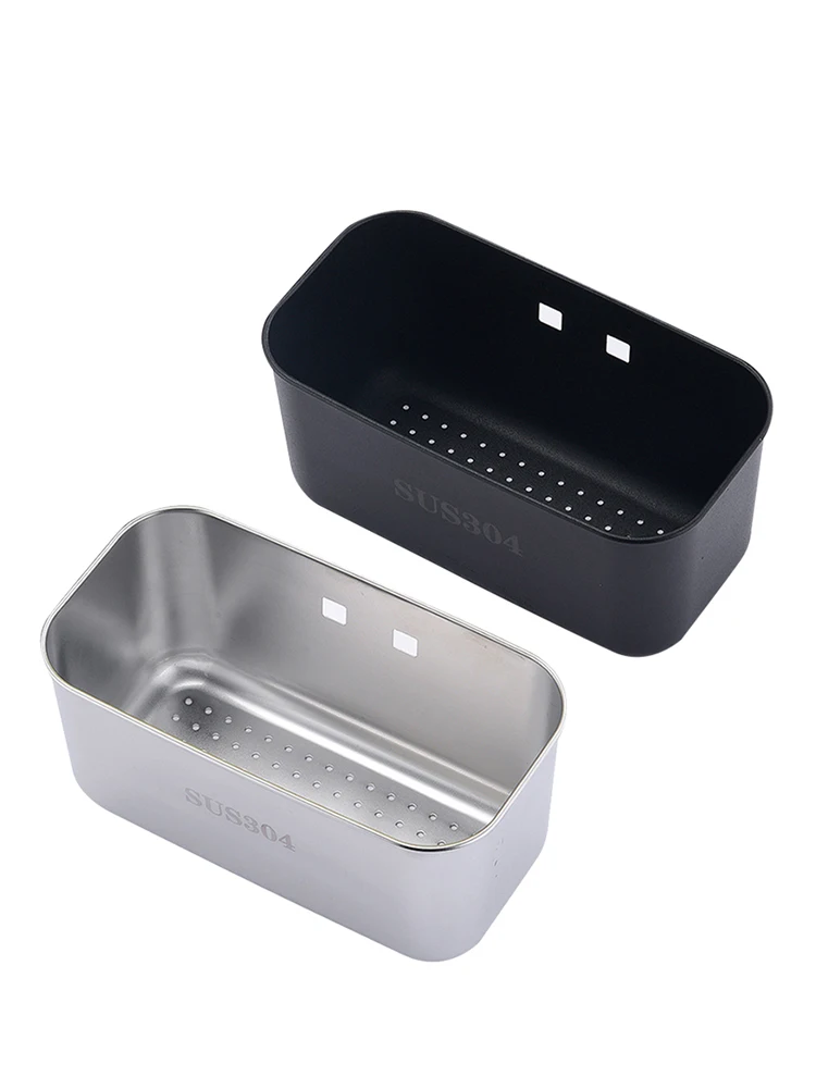 

Sink Strainer Basket 304 Stainless Steel Multifunctional Rectangle Sink Basket Organizer for Kitchen Bathroom Support Corner