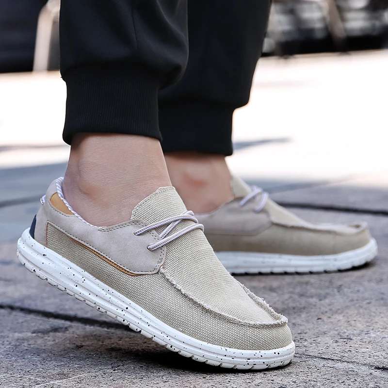 

Brand Summer Men's Canvas shoes Breathable Men Vulcanized Shoes Slip Wear Men's Casual Flat Shoes Comfortable Soft Men's shoes