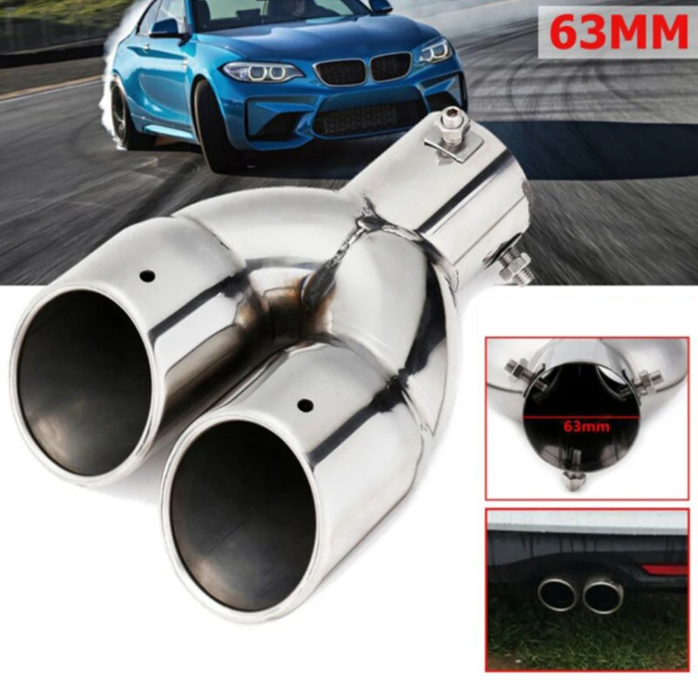 Автомобильный двухцилиндровый выхлопной трубы из нержавеющей стали