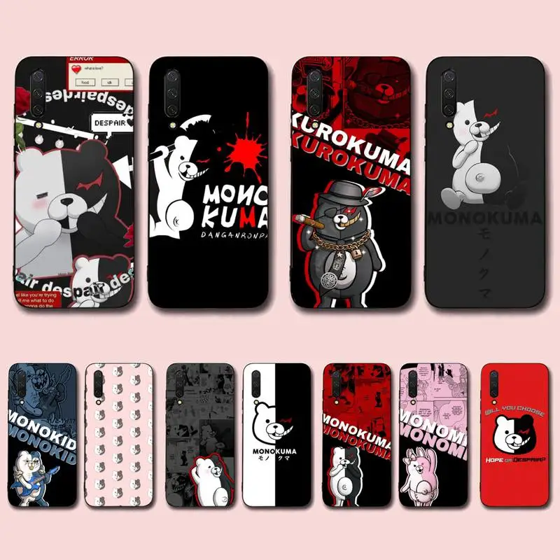 

FHNBLJ Cute Kumamon Danganronpa Monokuma Phone Case for Xiaomi mi 5 6 8 9 10 lite pro SE Mix 2s 3 F1 Max2 3