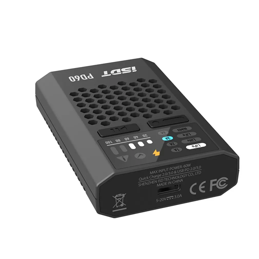 

ISDT PD60 60 60 Вт Lipo зарядное устройство для баланса батареи Тип с вход для Lipo LiHV NIMH/ CD Аккумулятор для радиоуправляемого гоночного автомобиля дро...