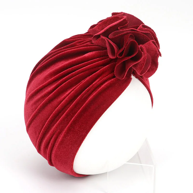 Золотистая бархатная детская шапка, осенне-зимняя шапка для маленьких девочек, детская шапка для маленьких девочек, Шапка-бини для маленьких девочек