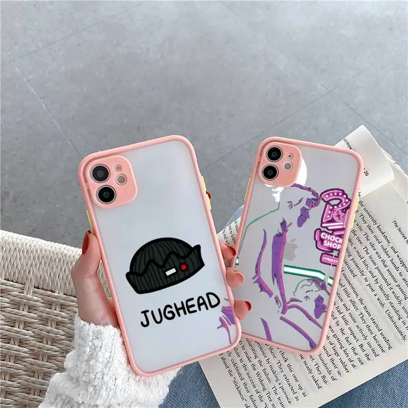 

Riverdale South Phone Case For iPhone 13 12 11 Mini Pro XR XS Max 7 8 Plus X Matte transparent Pink Back Cover