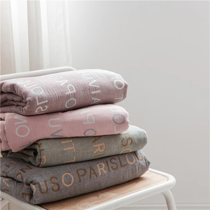 

Colorful 60 Yarn Counts Double Layer Yarn Dyed Washed Cotton Soft Jacquard Fabric Home Textile