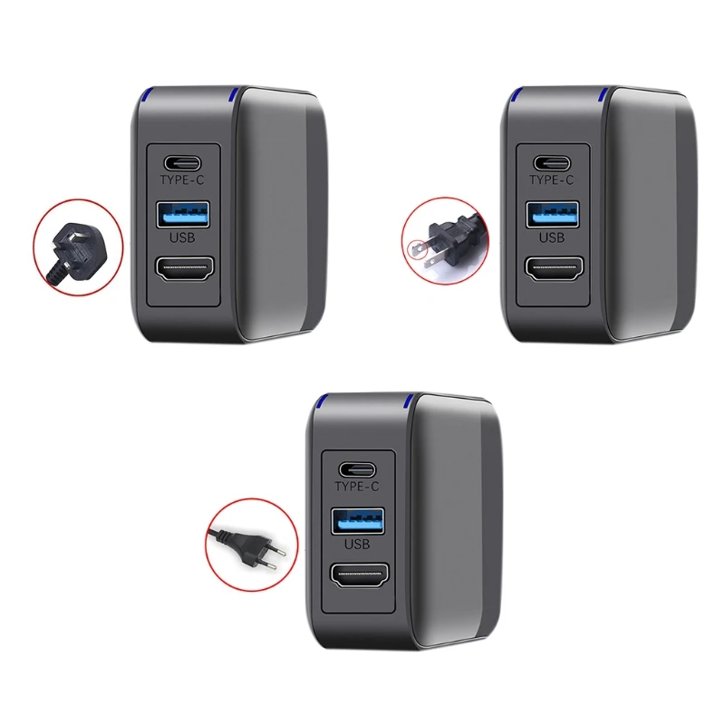 

2021 New HDMI-compatible TV Base Plug with USB Type-C Plug for Game Switch TV Conversion