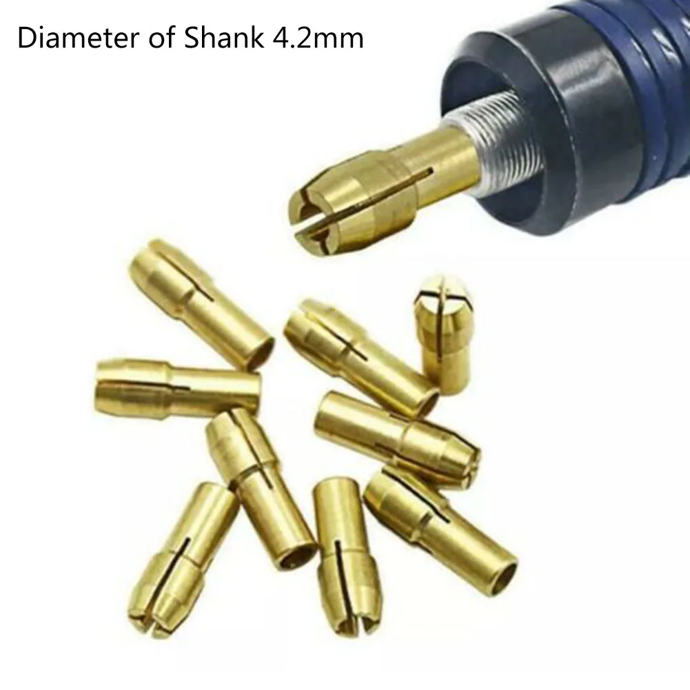 

10pcs Electric grinder chuck 4.2mm Mini Grinder Copper Chuck Accessory Set