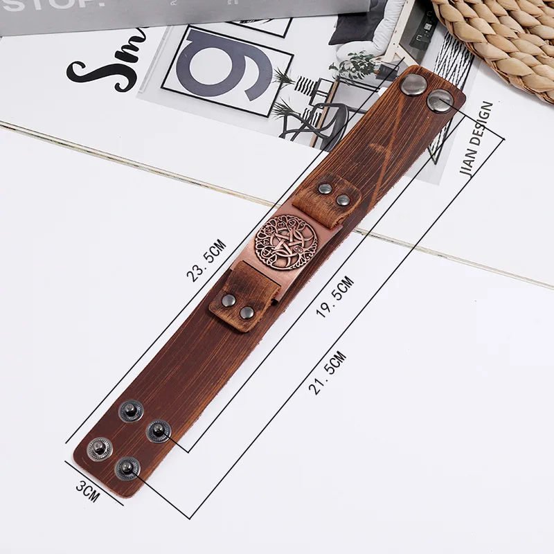 Простой Панк серии античные растения Цветок заклепки винтажный браслет