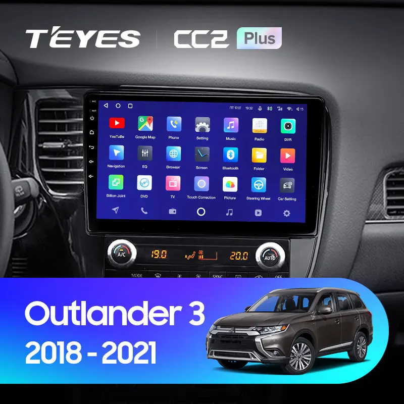 TEYES CC2L CC2 Plus For Mitsubishi Outlander 3 III GF0W GG0W 2018 - 2021 Car Video Player Navigation GPS No 2din 2 din DVD | Автомобили и