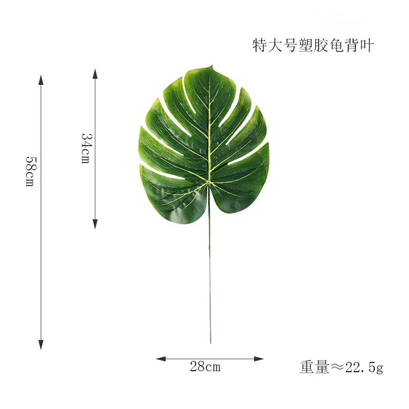 Искусственный тропический Monstera Kwai пальмовое дерево листья домашний сад украшения поддельные растения фотография Фон plante artificielle - Цвет: TeDaSuJiao Monstera