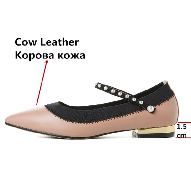 Женские туфли на низком каблуке FEDONAS черные вечерние mary janes из натуральной кожи с