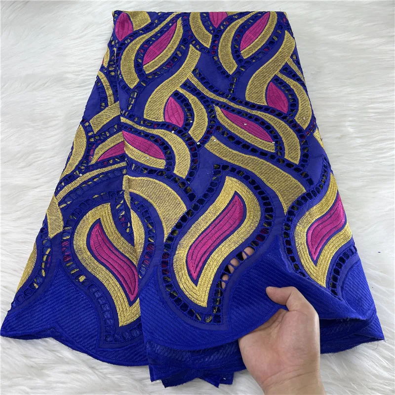 

Королевский синий африканский хлопчатобумажный материал, новинка 2022, швейцарская вуаль, кружевной материал, нигерийская ткань для вышивки,...