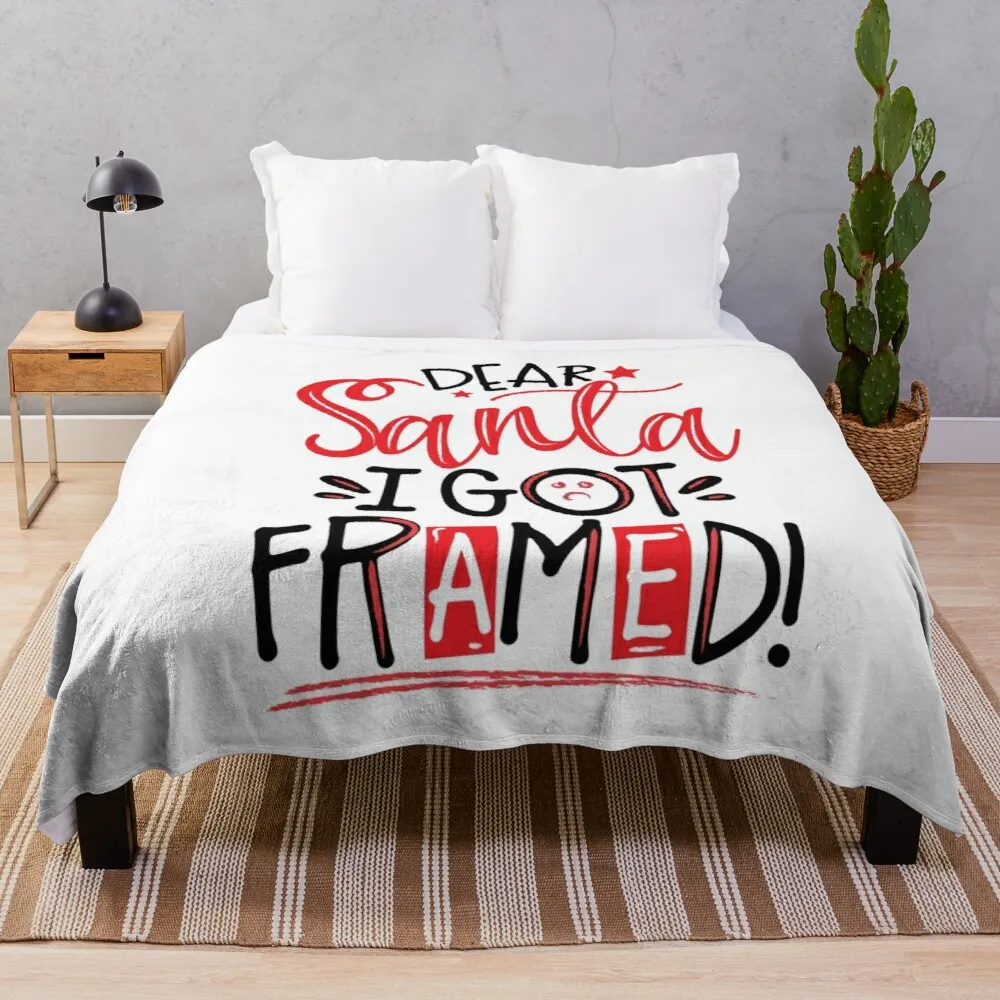 

Флисовое одеяло в рамке SANTA I GOT с мультяшным принтом, детское теплое одеяло для кровати, одеяло для новорожденных