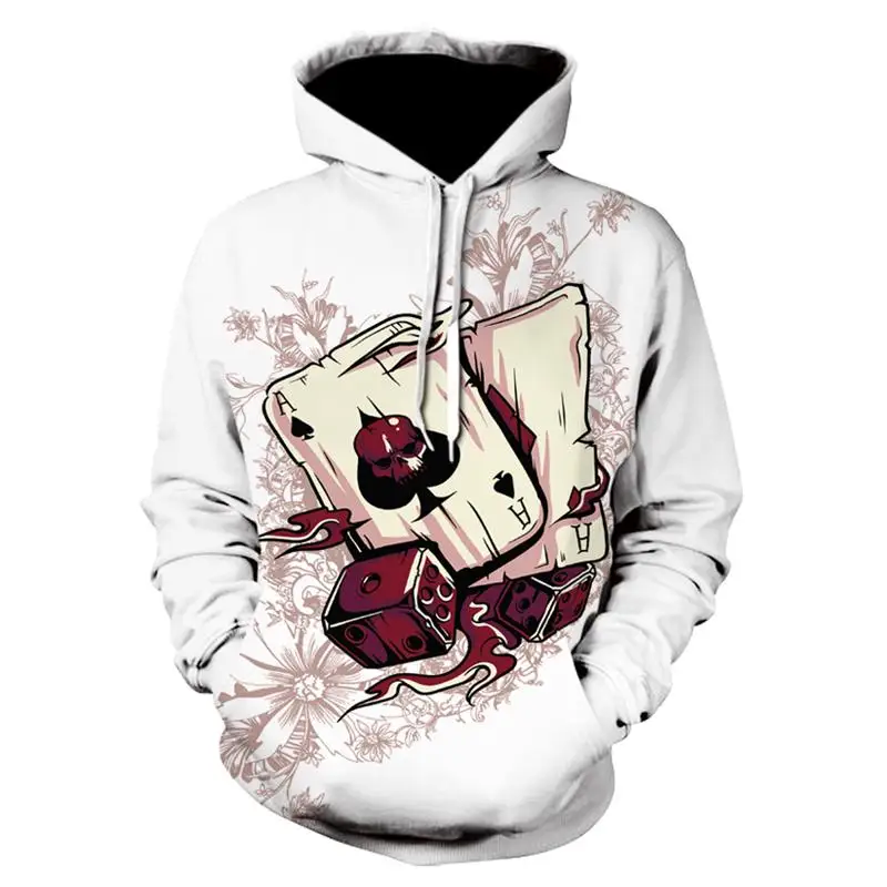 

Outono/inverno estilo casual design hoodies 3d impresso mgico coringa crnio poker moda na moda srie moletons