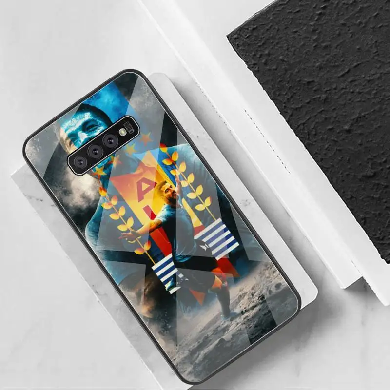 

USAKPGRT football Suarez Phone Case Tempered Glass For Samsung S20 Plus S7 S8 S9 S10 Plus Note 8 9 10 Plus
