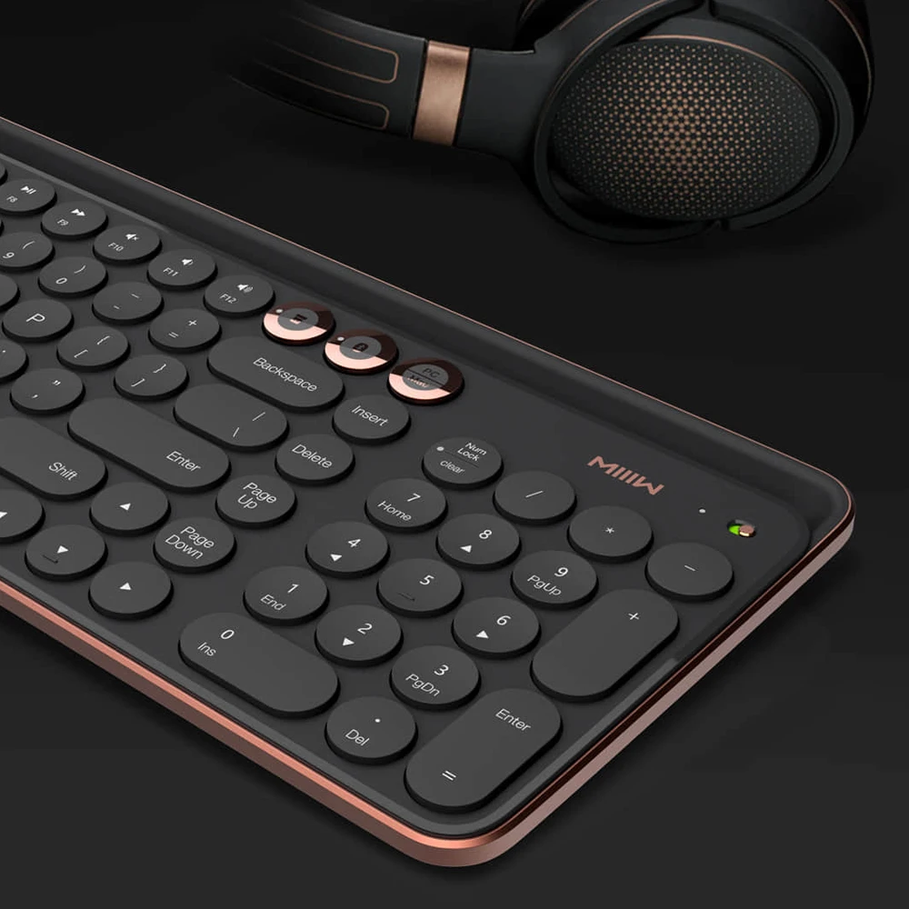 Miiiw Bluetooth Двухрежимная клавиатура 104 клавиши 2 4 ГГц Мультисистема совместимая с