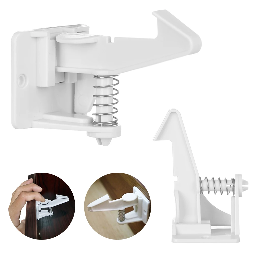 

3PCS Drawer Lock Secure Catches Closet Locker Locks For Kids Children Protection Child Lock Protection Of Children Locking Doors